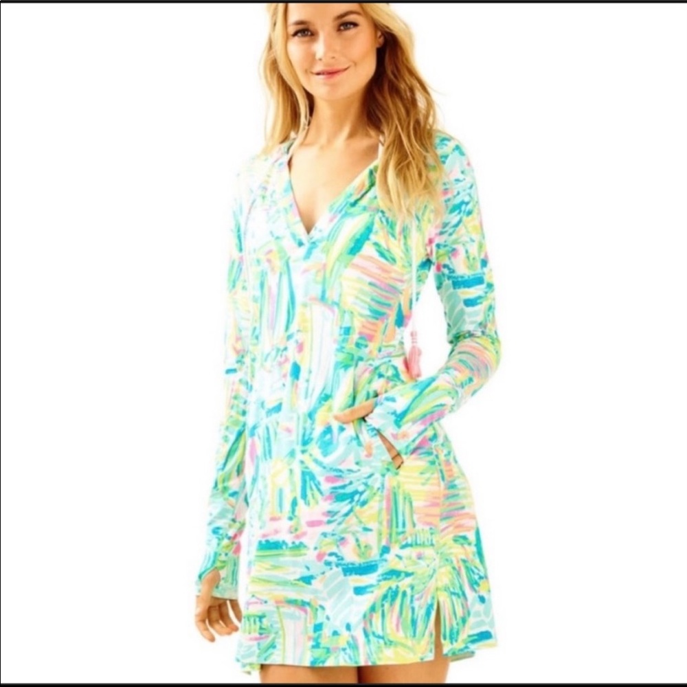 NWOT Lilly Pulitzer Hooded Riley Coverup Dress